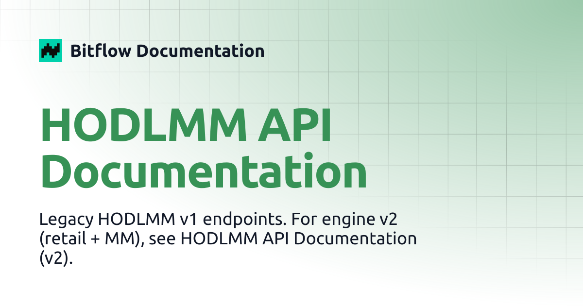 HODLMM API Documentation | Bitflow Documentation
